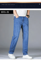 Herrenhose Büro Business Jeans Herren Klassische Blau Schwarz Baumwolle Stretch Straight Denim Hose Herren Marken Hosen