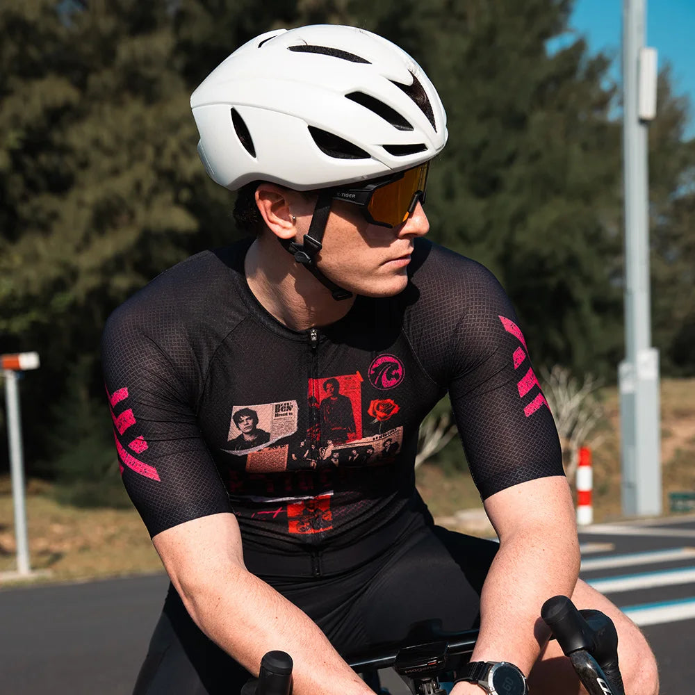 X-TIGER GALE SERIES Men's Cycling Jersey Short Sleeve Slim Fit Rock Punk Style Breathable Maillot for Mountain Road Bike Main image