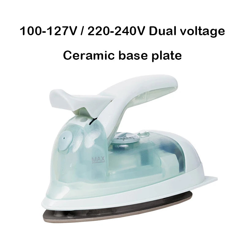 100-240V Mini-Bügeleisen Handheld-Dampfbügler Keramiksohle Nass-Trocken-Dual-Use Kleidung Stoffbügeleisen tragbar für Reisen
