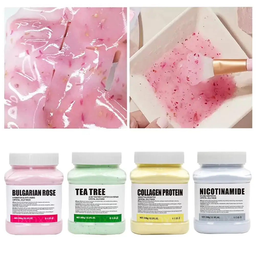 Gelee-Maske für professionelle Gesichtsbehandlungen, glatte Rosen-Gesichtsmaske für die Hautpflege, feuchtigkeitsspendende, nährende Hydro-Gelee-Maskenpuder, Gel-Abziehmaske