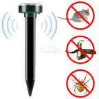 4/8X Solar-Vertreiber Solarbetrieben Ultraschall Sonic Maus Maulwurf Schädlings Nagetier Abwehr Vibrationswelle Garten Rasen Bauernhof Feld Außenbereich