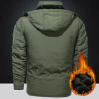Herren Winterjacke Fleece-Futter Outdoor Parka Mantel Kapuzen-Windbreaker Militär Dick Warme Oberbekleidung Große Größe 6XL Multi-Taschen
