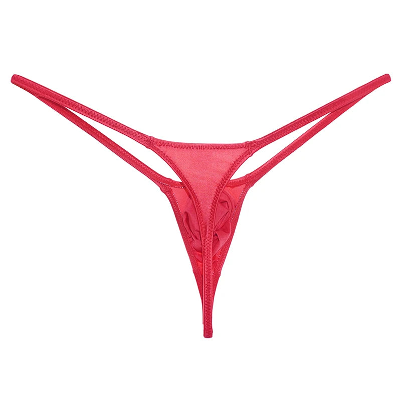 YAULAANG Sexy Herren Glanz Gay Unterwäsche Öliger G-String Tanga Glänzend niedrige Taille Hohe Elastizität Herren Dessous