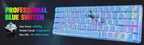 65 % kabelgebundenes mechanisches Gaming-Tastatur- und Maus-Combo, Mini-Tastatur mit 68 Tasten, RGB-Hintergrundbeleuchtung, leichte optische RGB-Wabenmaus