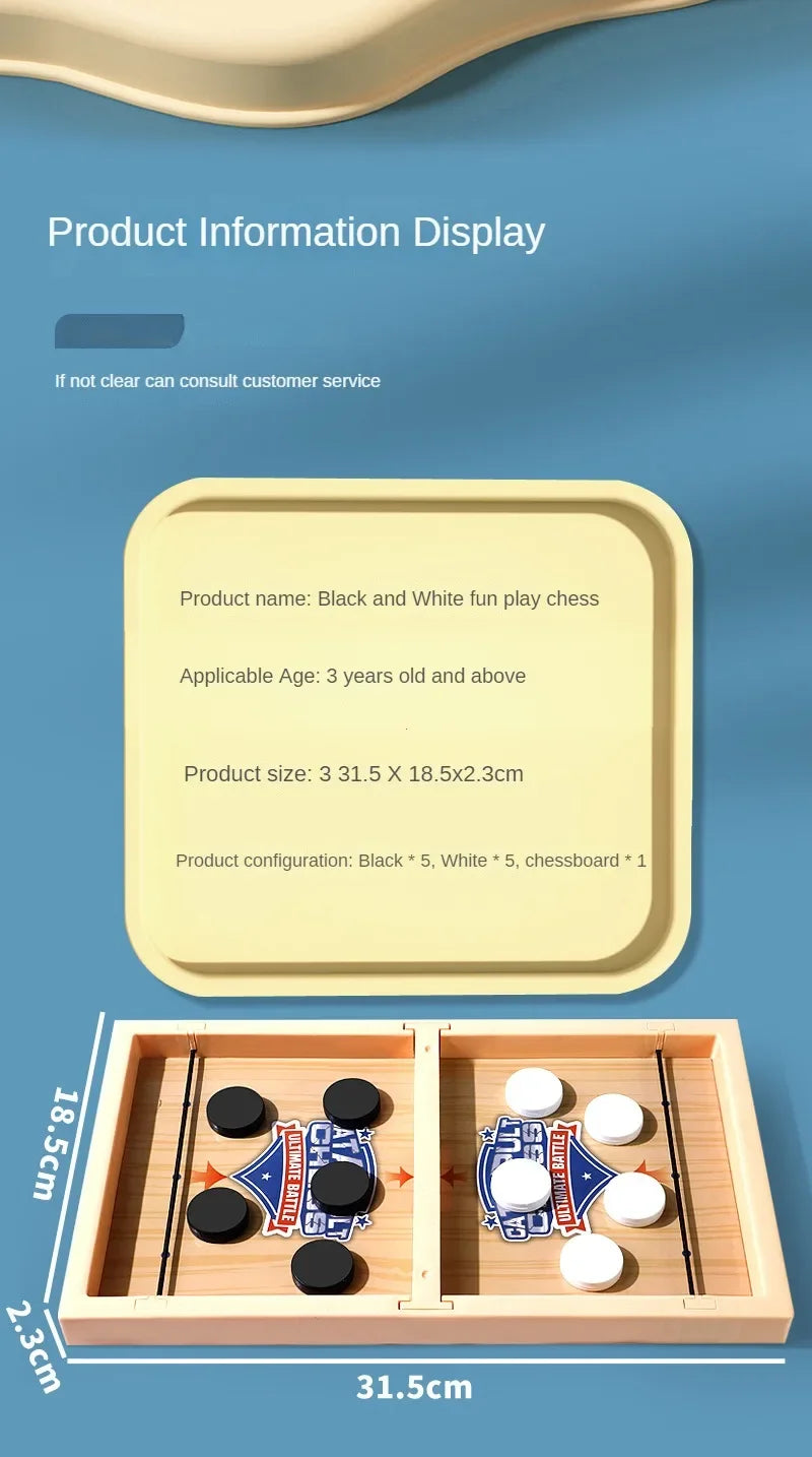 Fast Sling Puck Spiel Schleuder-Schach Tischschach Puzzle Partyspiel Erwachsener Kind Familienspiel Desktop-Battle-Brettspiele