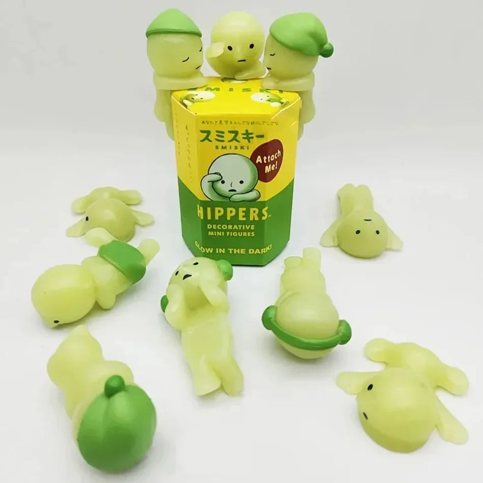 Surprise Gift blind box action figures Yoga Bedroom series multiple doll green noctilucent mysterious decoration model for toy