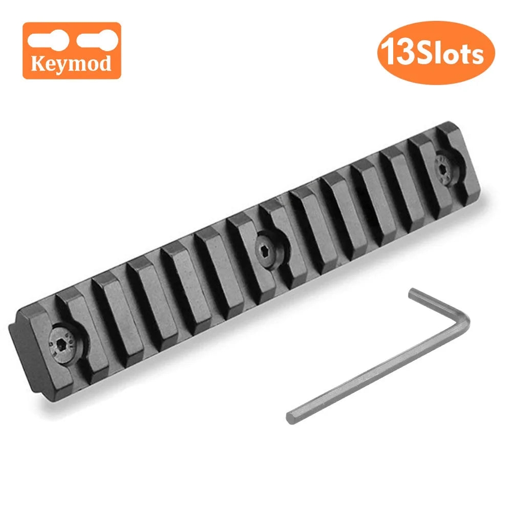 Jagd Taktische Picatinny Schiene 3-13 Slots 20mm Aluminium Schienenadapter Halterung für Keymod / M-LOK System Handschutz Zielfernrohr Montagebasis