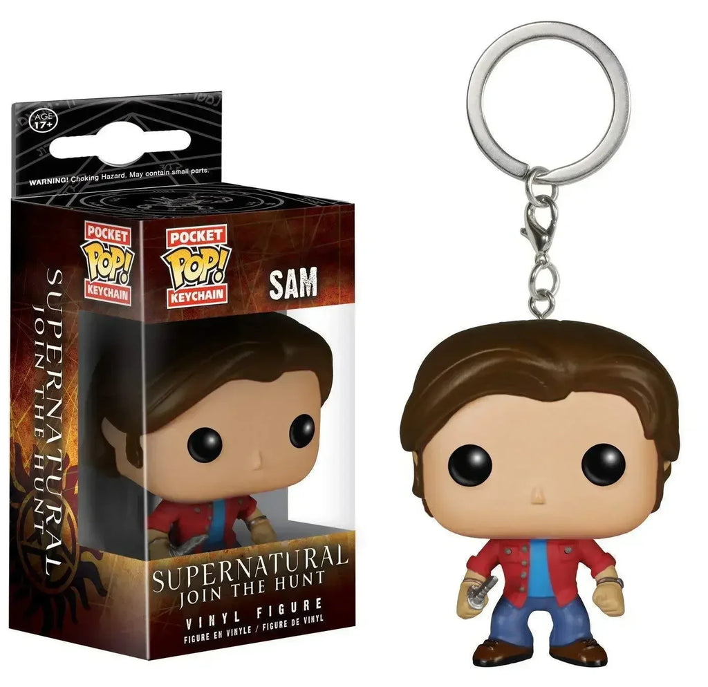 FUNKO POP Supernatural Neue Figur Castiel mit Flügel Sam SCHLÜSSELANHÄNGER Spielzeug Vinylfigur Sammlung Pocket Schlüsselkette Spielzeuge