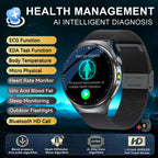 2026 Neue genaue Körpergesundheitsanalyse Smartwatch Herren EKG Blutfette Harnsäure Blutdruck Körperfett Sprachanruf Smartwatch