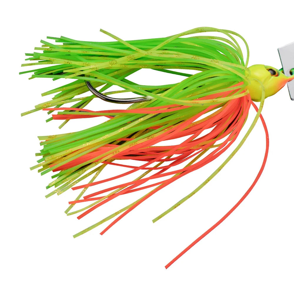 Spinner Bait 7g/9g/12g/14g/21g Angelköder Kit Set Pesca Chatter Weedless Metallblatt Gummifischkopf Haken Draht Spinnerbait