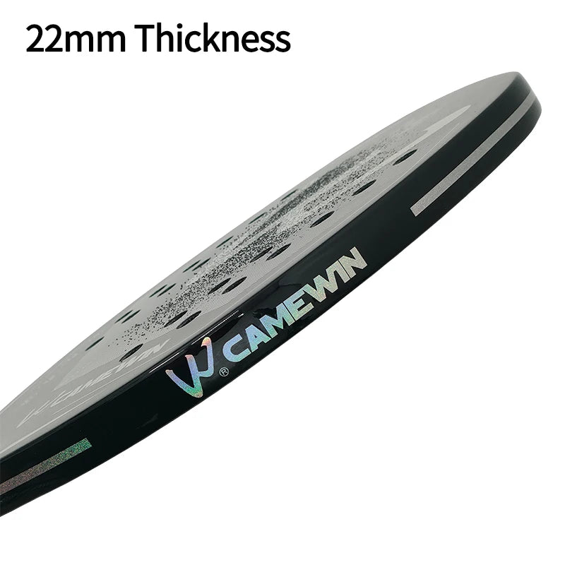 Camewin 3K Beach Tennisschläger, Vollcarbon, raue Oberfläche, Outdoor-Sport-Schläger für Herren, Damen, Erwachsene, Tennisschläger, Neu