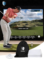 Caiton Golf Impact Screen – Geräuschlos, HD, Reißfest, Schwungtraining für Innen- und Außenbereich, Einfacher Aufbau, Schlagschutz, Verschiedene Größen