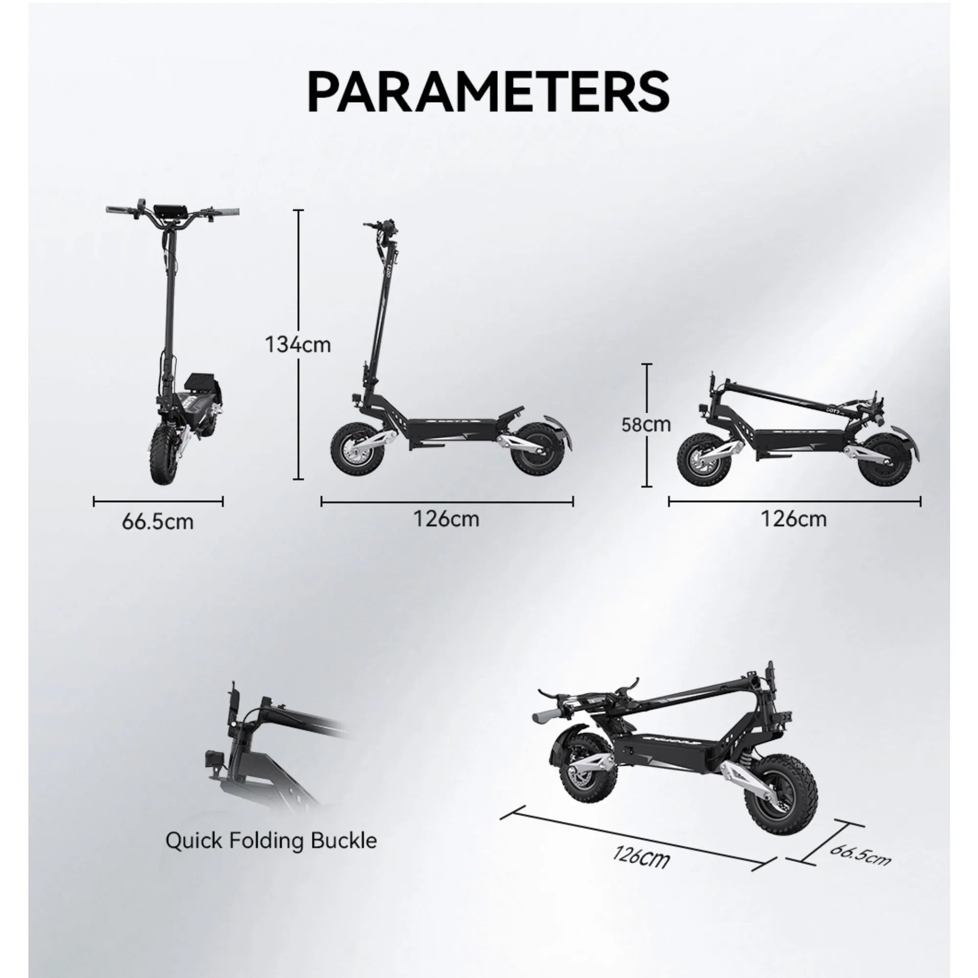 T10 Tragbarer E-Scooter 900W Spitzenleistung 48V 13.5/18 Ah Akku Elektroroller für Erwachsene 11 Zoll Offroad-Reifen Elektroroller