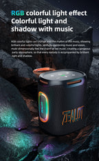 S122 25W Kabelloser Bluetooth-Lautsprecher Outdoor Tragbarer Mini Wasserdichter Lautsprecher mit Licht 6000mAh Akku Bass Boost für Outdoor
