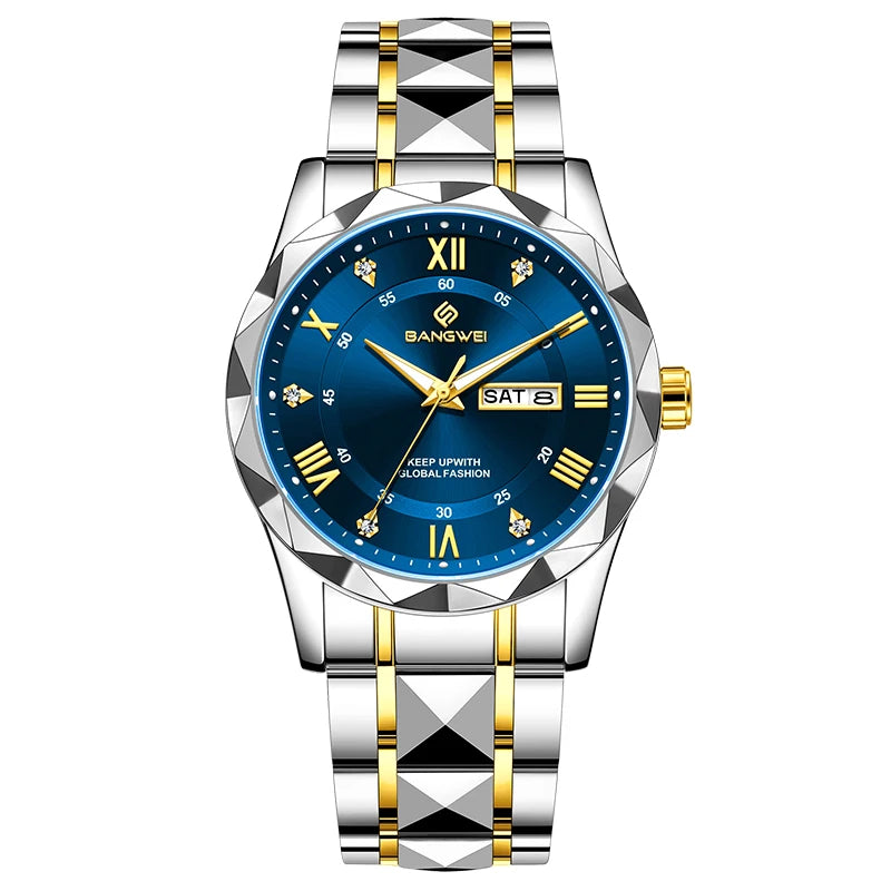 BANGWEI Elegante Luxus Quarz Damenuhr Mode Klassisch Einfach Edelstahluhren Automatisches Datum Wasserdicht Diamant Damen Armbanduhr
