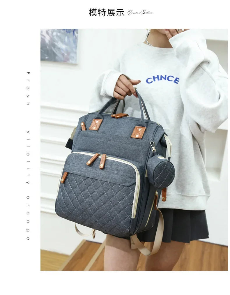 USB Mummy-Bag Windeltasche Babypflege Große Kapazität Mama Rucksack Mummy Mutterschaft Nasstaschen Wasserdichte Baby Schwanger Wickelrucksack
