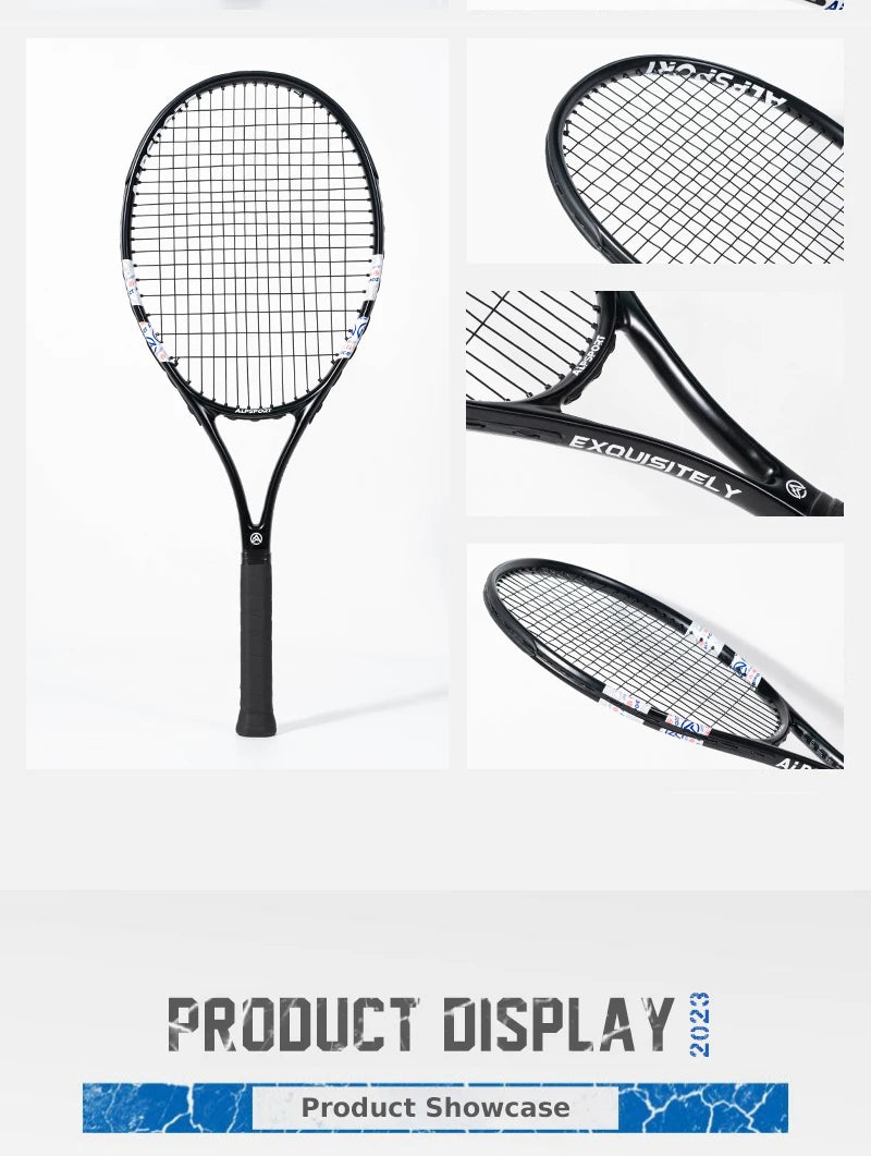 ALPSPORT Carbonfaser Tennisschläger T800 18K – Profi-Qualität mit Tasche & Band, leichter Trainingsschläger für Erwachsene, Herren & Damen