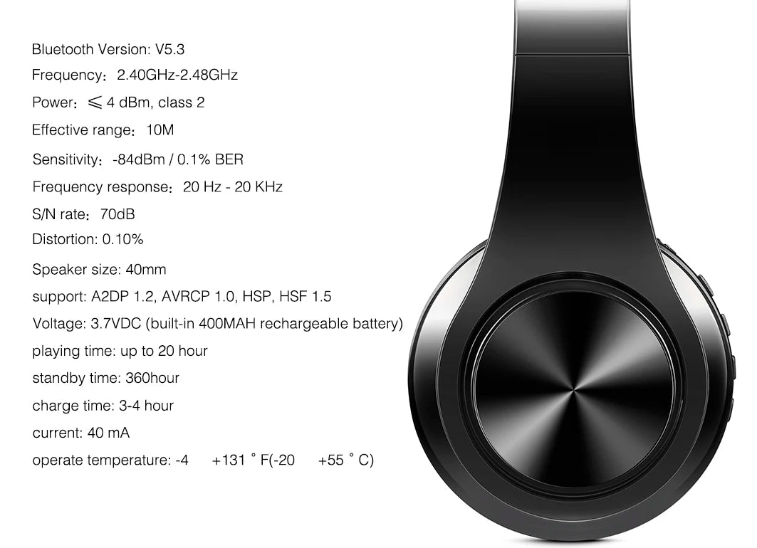 Herren Geschenk Gold Wireless Kopfhörer Bluetooth Kopfhörer Stereo Headset Spiel mit eingebautem Mikrofon, universell für Android und iOS
