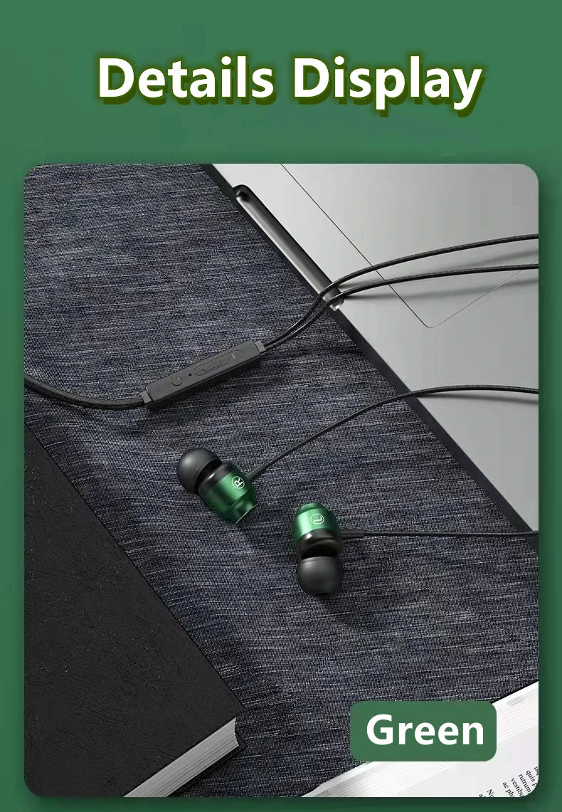 Gamer kabelgebundene Kopfhörer Gaming kabelgebundene Ohrhörer Metall HiFi Bass Stereo 3,5mm Ohrhörer Earbud für Handy Computer Mikrofon L-Klinke magnetisch