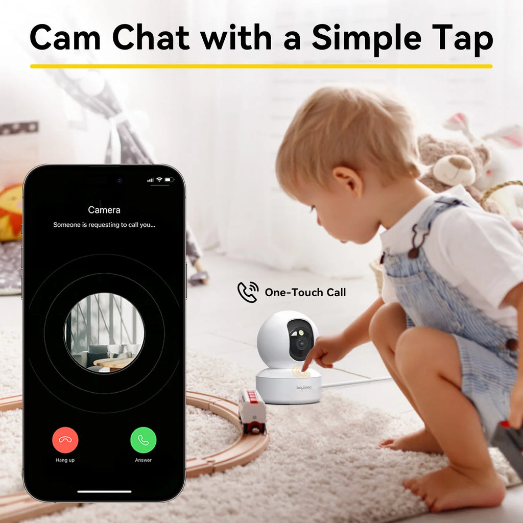 BoyKeep 3MP 5G/2.4GHz WiFi Indoor-Überwachungskamera Smart Babyphone IP-Kamera mit automatischer Verfolgung und 24/7 Videoüberwachung