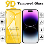 9D Displayschutzfolie aus gehärtetem Glas für iPhone 17 16 Pro Max 16e 15 14 13 12 11 Schutzglas für iPhone X XR XS Max 7 8 Plus