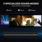 Redragon GS821 Computer-Soundbar – Hi-Fi-Stereo-PC-Lautsprecher mit BT 5.3, optischem/HDMI ARC/AUX/USB-Anschluss, 3 EQ-Modi,