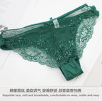 DaiNaFang Sexy BH-Set Grün Schwarz Beige Rot Weiß Lila Spitze Schleife Blumen Unterwäsche für Damen Übergröße Dessous
