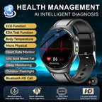 2026 Neue genaue Körpergesundheitsanalyse Smartwatch Herren EKG Blutfette Harnsäure Blutdruck Körperfett Sprachanruf Smartwatch