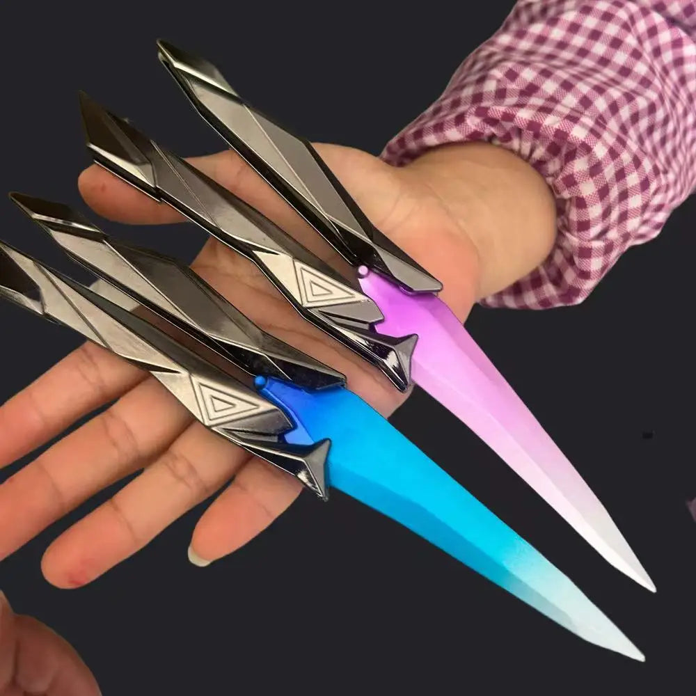 Taktischer Shooter faltbares Schmetterlingsmesser – 3D graviertes Sammlerstück tragbares Nahkampf-Ausrüstungsstück für Cosplay/Gaming-Zubehör Geschenke
