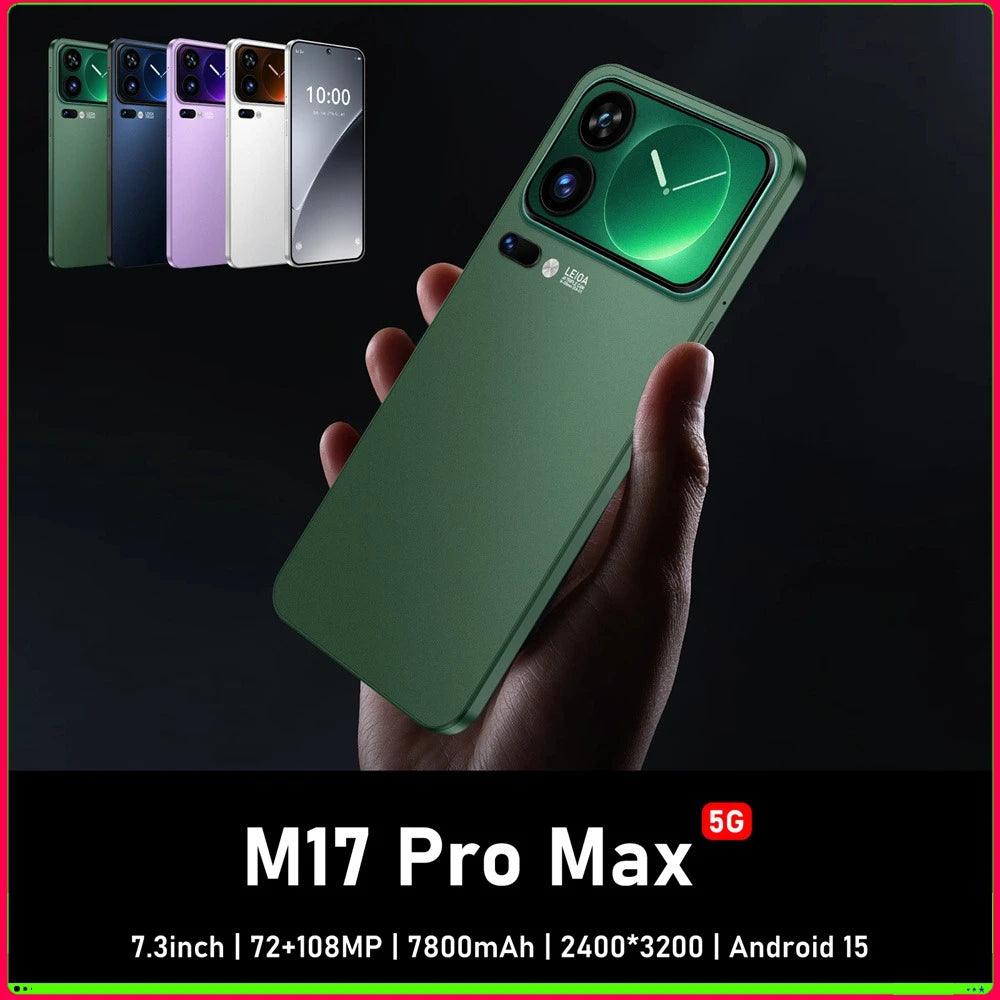 Neues Smartphone 5G 7.3HD für M17 Pro Max Dual-SIM-Karte 22G+2TB Günstiges Handy Android Smart Mobile Phones Entsperrt 8000mAh