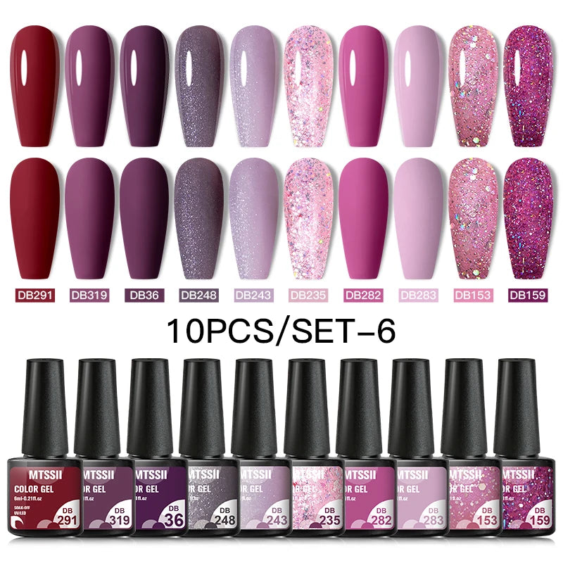 10/12PCS/SET Katze Magnetisches Gel Nagellack Set 9D Reflektierendes Glitzer Gel Halbpermanentes UV Gel Soak Off Funkelndes Nagelkunst Kits