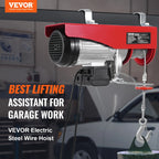 SucceBuy 2640Lbs Elektrischer Hebezug Winde 230V mit 4,2m Kabelfernbedienung 12,2m Einzelkabel Hubhöhe Hebezug für Garage