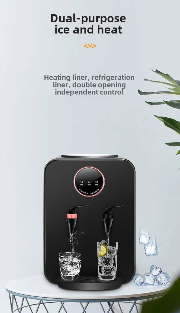 110V 220V Tisch-Kalt-/Heißwasserspender, Haushalts-Eis- & Warm- & Heißwasserbereiter mit automatischer Temperaturregelung