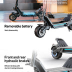 JOYOR E6-S Erwachsenen-Elektroroller 3200W Motor 60V31.5AH Akku Offroad-EScooter NFC-Entsperrung Hydraulische Bremse Klappbarer E-Scooter