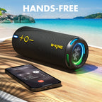 W-KING 40W Bluetooth Lautsprecher, IP67 Wasserdicht, APP-Steuerung, Hochwertiger Klang, TF/AUX, Dynamische Beleuchtung für Party, Outdoor, Dusche