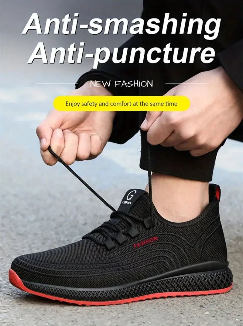 Durchtrittsichere atmungsaktive Arbeitssicherheitsschuhe Stichschutz-Sicherheitsschuhe Herren Stahlkappenschuhe Herren Baugewerbe-Arbeitsschuhe Schutzschu