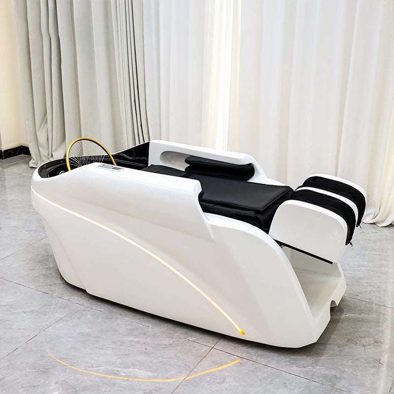Salon Head Spa Shampoo Massage Bed Synthetic Leather Head Therapy Bed Automatic Massage Shampoo Chair Hair Spa Equipment Durable Secondary image