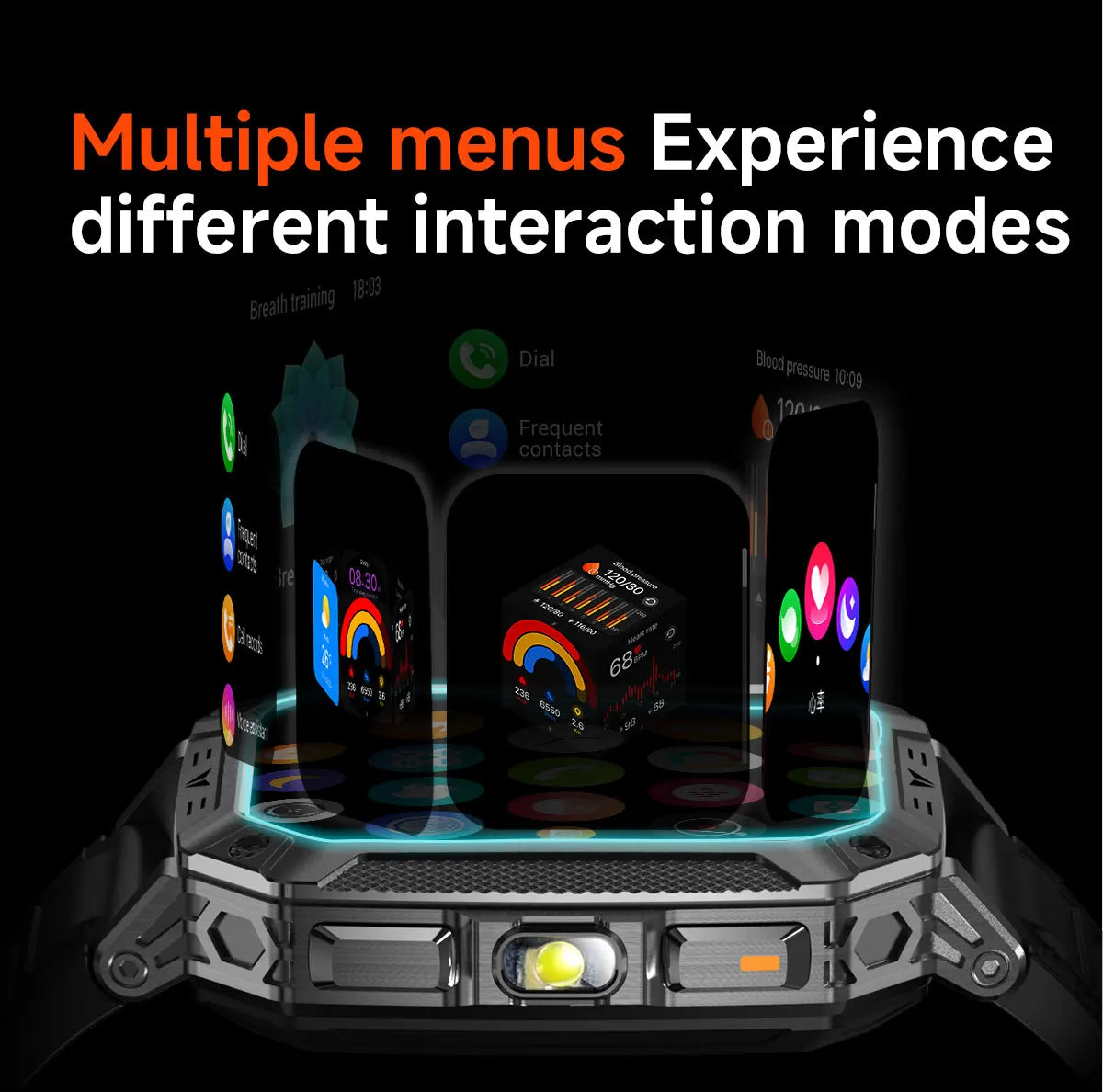 2026 TANK Neue 1400mAh Militär GPS Smartwatch Herren 2.01" AMOLED-Bildschirm 10ATM Wasserdichte Uhr SOS Anruf Taschenlampe Smartwatch iOS