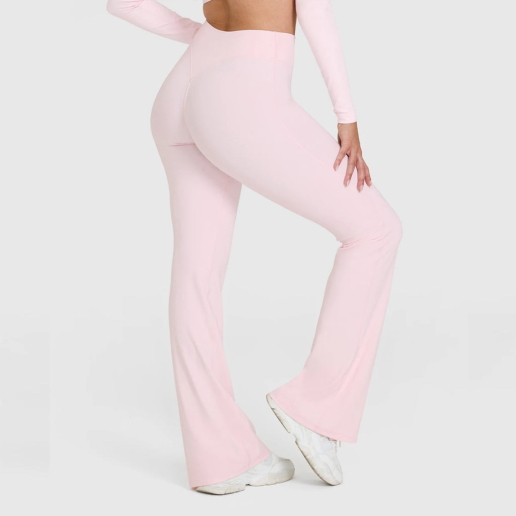 Ausgestellte Leggings Gerade Leg Leggings Damen Weite Hosen Yoga Atmungsaktive Fitness Kleidung Vielseitige Freizeithose
