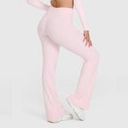 Ausgestellte Leggings Gerade Leg Leggings Damen Weite Hosen Yoga Atmungsaktive Fitness Kleidung Vielseitige Freizeithose