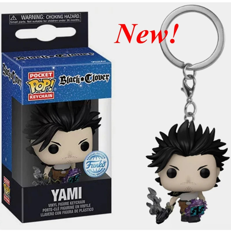 NEUESTE Ankunft FUNKO mit Box Schlüsselanhänger Black Clover Asta Noelle Yami Vinyl Actionfigur Schlüsselanhänger Sammlerstück Modell Spielzeug