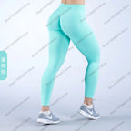 Damen High Waist Nahtlose Yoga Leggings Bauchkontrolle Po-Lifting Workout Hose Weiche Athletic Leggings für Fitnessstudio Fitness Laufen