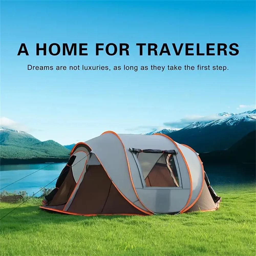 5-8 Personen Schnellaufbau-Wurfzelt wasserdichtes Campingbootzelt Outdoor-Zelt vollautomatisch Pop-Up