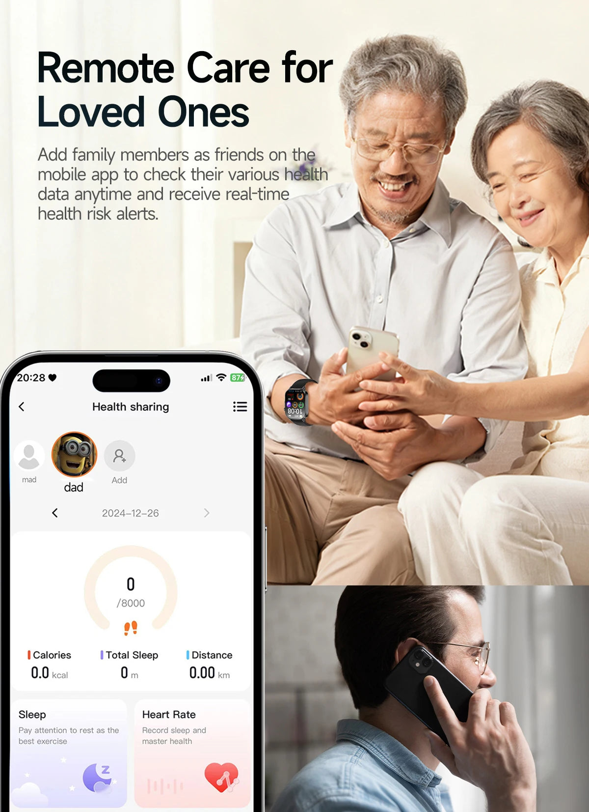 Neue präzise Gesundheits-Smartwatch EKG+HRV Harnsäure Blutfette Emotionswahrnehmung Bluetooth-Anruf Smartwatches für Männer und Frauen