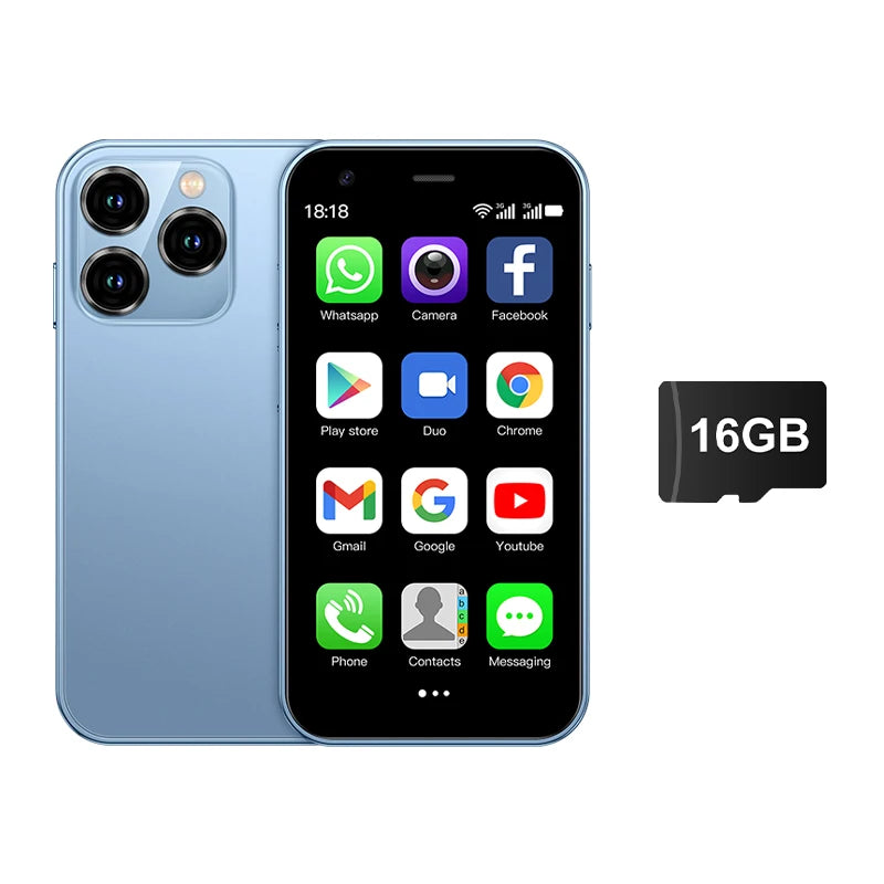 SERVO 15SE Mini Smartphone 3G WCDMA Android System WiFi Hotspot Play Store 3.0" Display Kleine Palm-Smartphones Dual SIM Standby