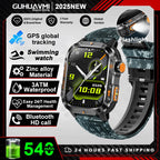 2025Neue GPS Smartwatch für Xiaomi IOS Militärkompass Taschenlampe Smartwatch Herren 10ATM Wasserdicht 100+Sportmodi BT Anruf Uhr