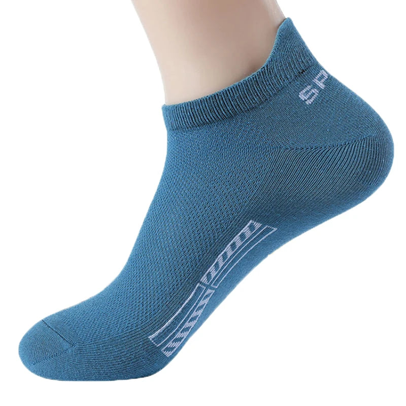 5 Paar kurze Baumwollsocken für Herren, hochwertige, tief geschnittene Crew-Socken für Damen, Knöchelsocken für Sport, atmungsaktives Mesh für den Sommer, lässige, weiche Herrensocken