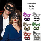 2er-Set, elegante schwarze Spitzen-Masken für Paare für Kostümpartys