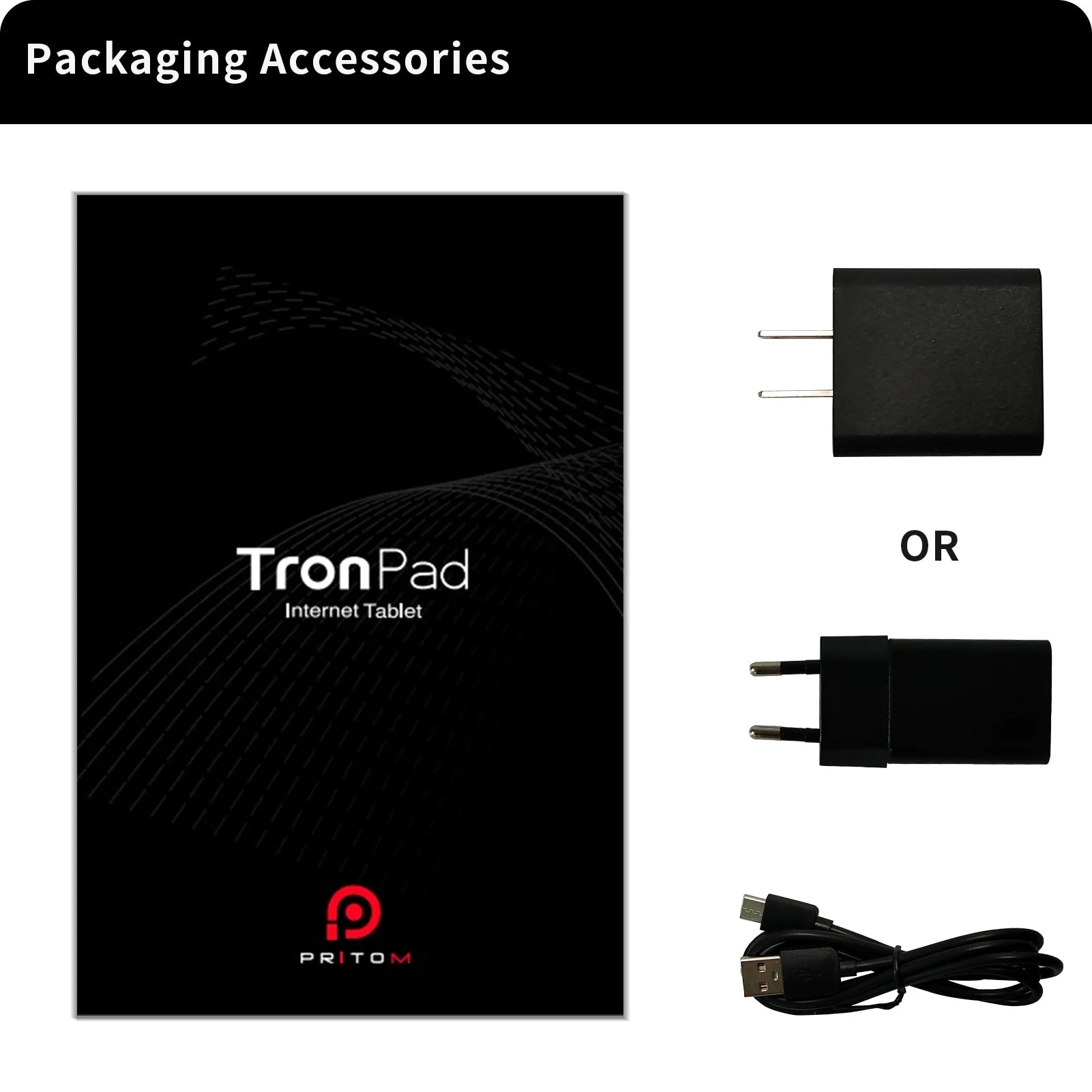 PRITOM 7 Zoll Tablet PC 32 GB Android 11 mit Quad-Core-Prozessor HD-IPS-Display Dual-Kamera WiFi mit PU-Schutzhülle