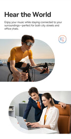 Baseus BC1 Ear-Clip-Ohrhörer Open-Ear Drahtlose Kopfhörer Bluetooth 6.0 Clip-On Sport-Kopfhörer 4 Mikrofone Super Bass IP55 Ohrstöpsel